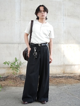 熊谷一平さん(メンズ・165cm)の夏コーディネート