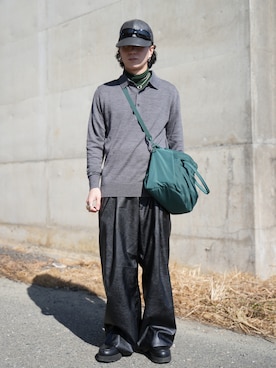 熊谷一平さん(メンズ・165cm)の冬コーディネート