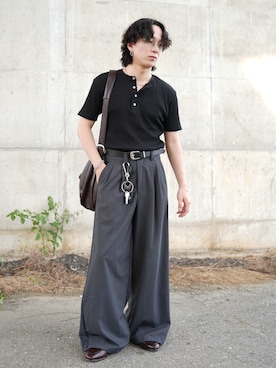 熊谷一平さん(メンズ・165cm)の夏コーディネート