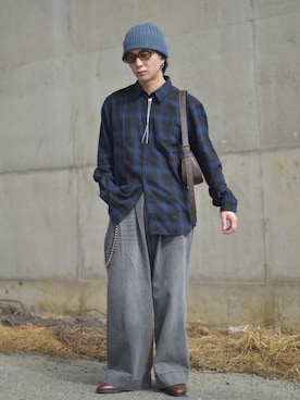 「アイテム（リング）」を使った、熊谷一平さん（メンズ・165cm・20代）の秋コーディネート