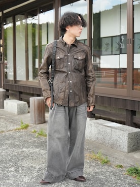 「A.D.S.R.（エーディーエスアール）のアイテム」を使った、熊谷一平さん（メンズ・165cm）の秋コーディネート