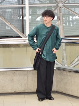 「saby（サバイ）のアイテム」を使った、熊谷一平さん（メンズ・165cm）の秋コーディネート