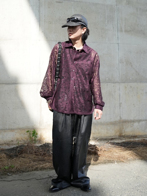 Grain wide balloon slacks / グレインワイドバルーンスラックス