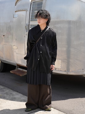 熊谷一平さん（メンズ・165cm）の春コーディネート
