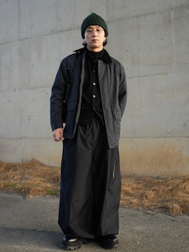 「STANDOIL（スタンドオイル）のアイテム」を使った、熊谷一平さん（メンズ・165cm）の冬コーディネート