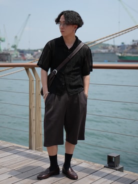 熊谷一平さん(メンズ・165cm)の夏コーディネート