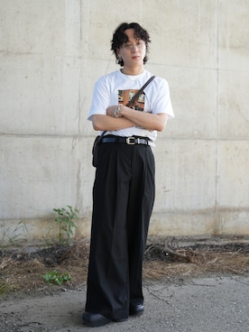 熊谷一平さん(メンズ・165cm)の夏コーディネート