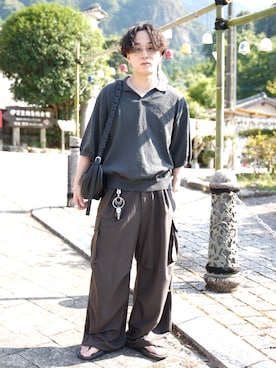 熊谷一平さん(メンズ・165cm)の夏コーディネート