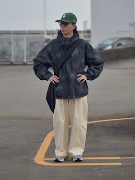 熊谷一平さんの「Total pattern loose mountain parker （Water-repellent ）/トータルパターンルーズマウンテンパーカー（撥水加工）」を使ったコーディネート