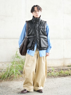 「Berwick1707(バーウィック)のアイテム」を使った、熊谷一平さん(メンズ・165cm)の秋コーディネート