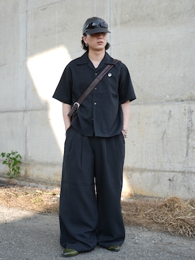「SINSS（シンス）のアイテム」を使った、熊谷一平さん（メンズ・165cm）の夏コーディネート