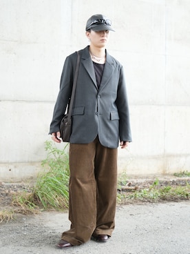 熊谷一平さん(メンズ・165cm)の秋コーディネート