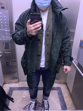 「Polo Ralph Lauren」｜「アイテム（トレンチコート）」を使った、ian3chenさん（メンズ・175cm）の冬コーディネート