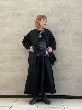 「and wander（アンドワンダー）のアイテム」を使った、カノンさん（レディース・153cm）の冬コーディネート