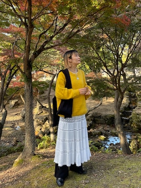 「乱痴気（ランチキ）のアイテム」を使った、カノンさん（レディース・153cm）の秋コーディネート