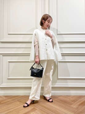 「INNUE（イヌエ）のアイテム」を使った、山田　オデット エ オディール スタッフさん（レディース・160cm）の春コーディネート