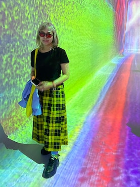 「アイテム（ビジネスシャツ）」を使った、saint.irishさん（レディース・152cm）の冬コーディネート