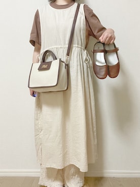 「GUコーデ」｜「アイテム（バレエシューズ）」を使った、paaachicoさん（レディース・153cm）の夏コーディネート