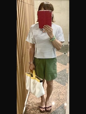 「Calen Blosso（カレンブロッソ）のアイテム」を使った、sayanoさん（レディース・163cm）の夏コーディネート