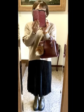 「TORY BURCH（トリーバーチ）のアイテム（腕時計）」を使った、sayanoさん（レディース・163cm）の秋コーディネート