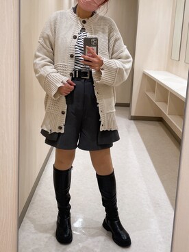 「PBLIM（ページボーイリム）のアイテム（アクセサリー）」を使った、おかゆさん（レディース・161cm）の冬コーディネート