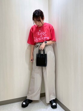 「PBLIM（ページボーイリム）のアイテム（アクセサリー）」を使った、おかゆさん（レディース・161cm）の春コーディネート