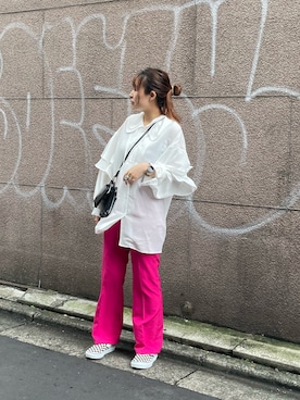 「PAGEBOY」｜「アイテム（スリッポン）」を使った、おかゆさん（レディース・161cm）の秋コーディネート