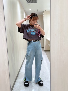 「nice claup」｜「アイテム（アクセサリー）」を使った、おかゆさん（レディース・161cm）の秋コーディネート
