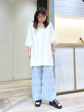 「ゼロかるシリーズ_LEPSIM」｜おかゆさん（レディース・161cm）の夏コーディネート
