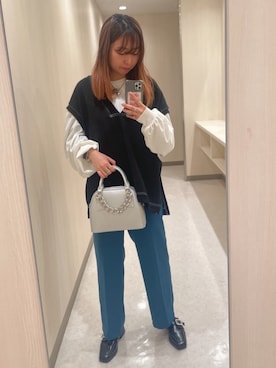 「PBLIM（ページボーイリム）のアイテム（アクセサリー）」を使った、おかゆさん（レディース・161cm）の春コーディネート