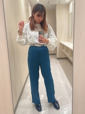 「PBLIM（ページボーイリム）のアイテム（アクセサリー）」を使った、おかゆさん（レディース・161cm）の春コーディネート