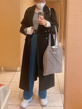 「厚底スニーカー」｜「アイテム（その他アウター）」を使った、おかゆさん（レディース・161cm）の冬コーディネート