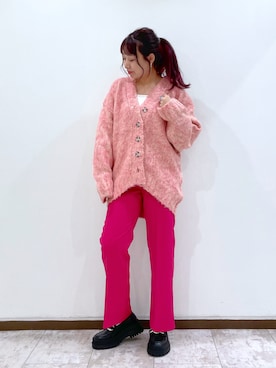 「USJ」｜「アイテム（タンクトップ）」を使った、おかゆさん（レディース・161cm）の冬コーディネート