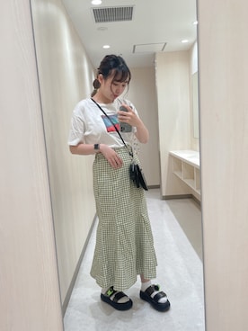 「しまむら（シマムラ）のアイテム」を使った、おかゆさん（レディース・161cm）の秋コーディネート