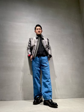 「DIESEL（ディーゼル）のアイテム（テーラードジャケット）」を使った、Seanさん（メンズ・172cm）の冬コーディネート