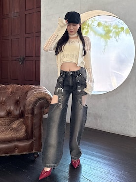 「SPIRALGIRL（スパイラルガール）のアイテム（パンプス）」を使った、nanaさん（レディース・161cm）の夏コーディネート