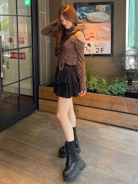「フード」｜nanaさん（レディース・161cm）の夏コーディネート