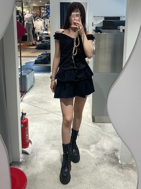 「スウェットスカート」｜nanaさん（レディース・161cm）の夏コーディネート