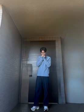 「無印良品（ムジルシリョウヒン）のアイテム（ニット/セーター）」を使った、しさん（メンズ・164cm）の秋コーディネート