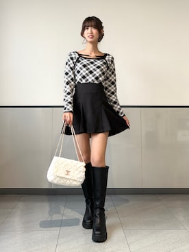 愛琉さん（レディース・158cm）の秋コーディネート