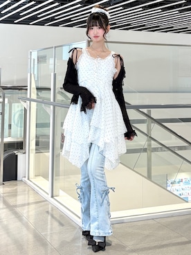 「アイテム（ワンピース/ドレス）」を使った、愛琉さん（レディース・158cm）の春コーディネート