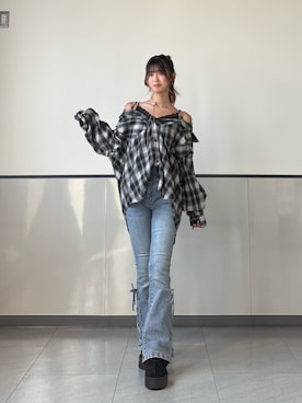 「INGNI（イング）のアイテム」を使った、愛琉さん（レディース・158cm）の秋コーディネート