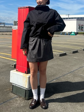 「アイテム（その他トップス）」を使った、郷右近めいさん（レディース・169cm）の秋コーディネート