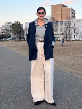 「Ungrid（アングリッド）のアイテム」を使った、郷右近めいさん（レディース・169cm）の冬コーディネート