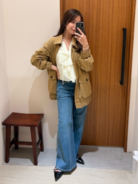 「スウェード」｜Fukuda Hinakoさん（レディース・159cm）の春コーディネート