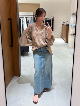 loungedress ラメバイヤスブラウス Loungedress】サテンバイヤスブラウス | OUTLET(アウトレット