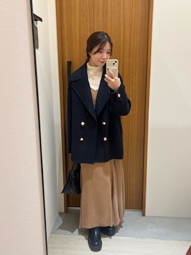 「アイテム（ワンピース）」を使った、Fukuda Hinakoさん（レディース・159cm）の冬コーディネート