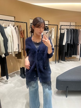 「アイテム（キャミソール）」を使った、Fukuda Hinakoさん（レディース・159cm）の冬コーディネート