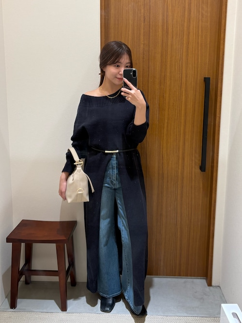 ハイスリットニットワンピース（ワンピース）｜LOUNGEDRESS（ラウンジ