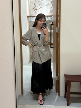 「LOUNGEDRESS（ラウンジドレス）のアイテム」を使った、Fukuda Hinakoさん（レディース・159cm）の春コーディネート